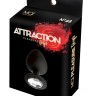 Анальная пробка с кристаллом MAI Attraction Toys №48 Black (мятая упаковка)