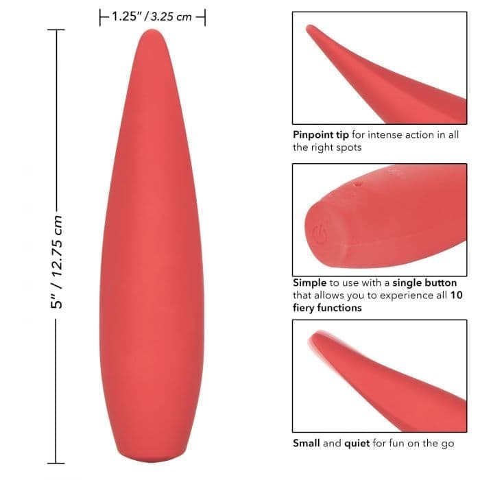 CalExotics Red Hot Ember - вибратор для внешней стимуляции, 12,75х3,25 см