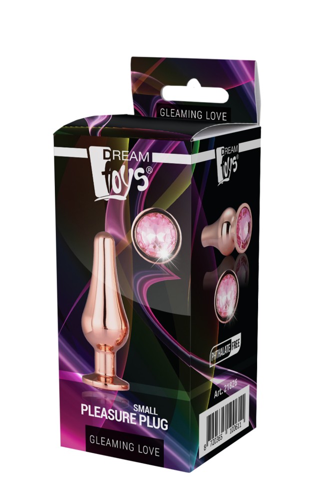 DT21826 анальна пробка конічної форми Dream Toys GLEAMING LOVE ROSE GOLD PLEASURE PLUG S