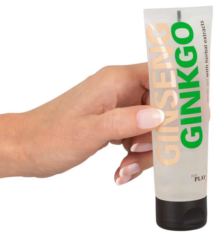 Веганський стимулюючий гель для масажу Just Play Ginseng Ginkgo Gel, 80 мл