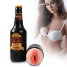 Мастурбато-вагіна пляшка Beer bottle masturbation Cup без вібрації тілесний