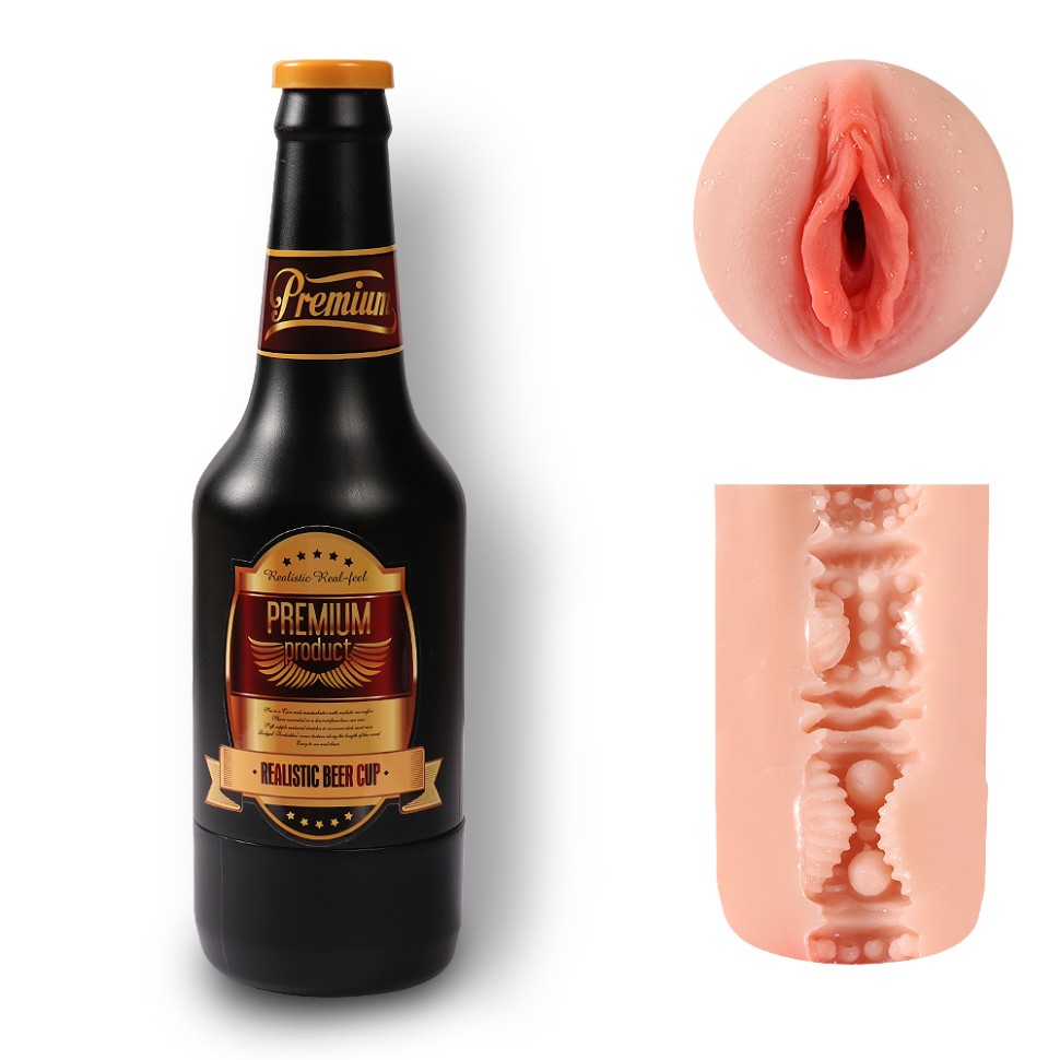 Мастурбато-вагіна пляшка Beer bottle masturbation Cup без вібрації тілесний