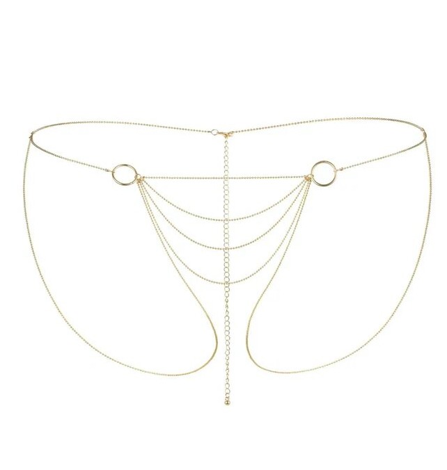 Ланцюжок-трусики Bijoux Indiscrets Magnifique Bikini Chain  -  Gold, прикраса для тіла