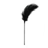 Тіклер, страусине перо, на ручці, чорне, 55 см