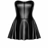Сукня міні з вінілу, спідниця-кльош, з блискавкою спереду, F308 Noir Handmade Dreamer, розмір М