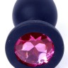 Силіконовий анальний затор Boss Series - Jewellery Black Silicon PLUG Small Pink S, BS6400083