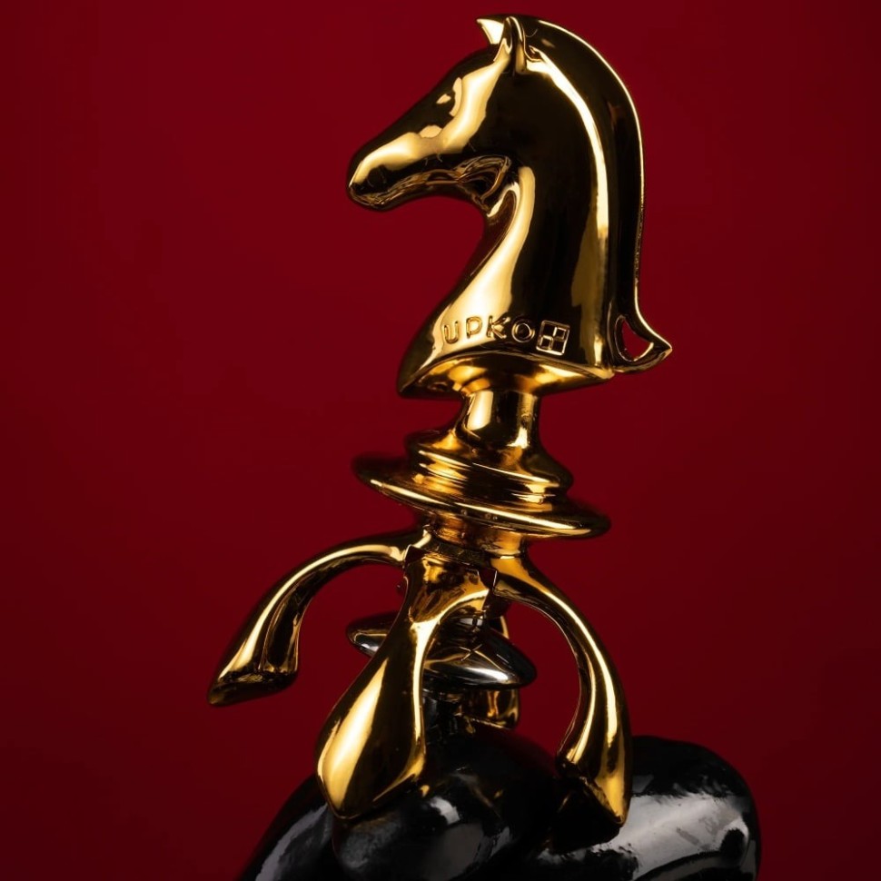 Уретральний катетер Кінь з колекції Шахи з двома насадками UPKO Knight The Chess