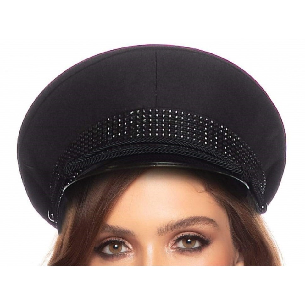  Офіцерський капелюх Festival Officer Hat від Rhinestone Leg Avenue, чорний