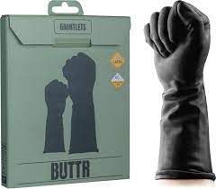 Рукавички латексні для фістингу Buttr Gauntlets Fisting Gloves, Черный