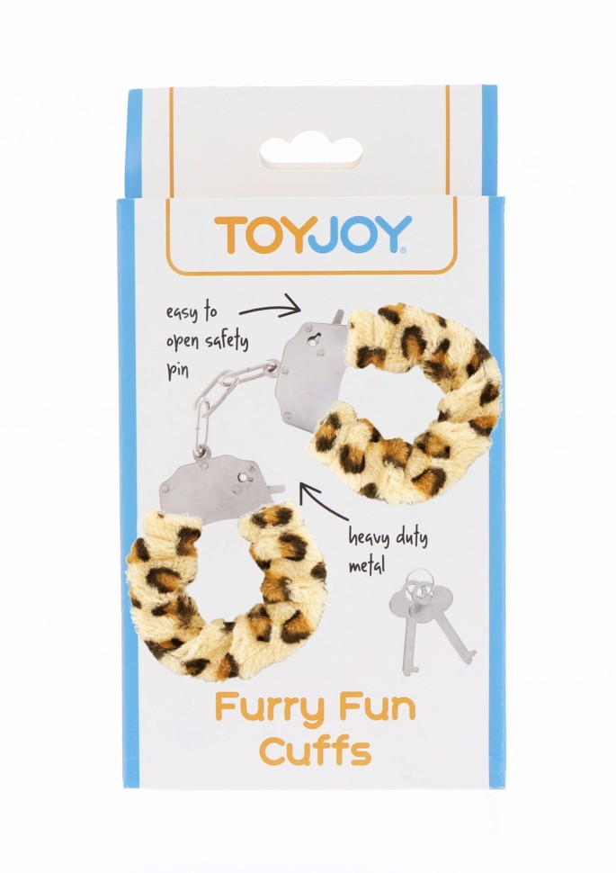Наручники з хутром Toy Joy леопардові