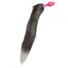 нальна пробка Silicone з хвостом Єнот, Raccoon Tail S, Серый/Розовый