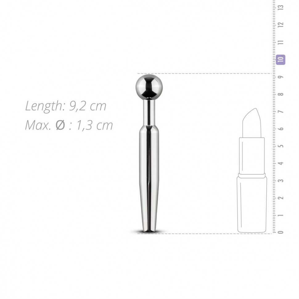 Порожнинний уретральний стимулятор Sinner Gear Unbendable – Hollow Penis Plug, довжина 7,5см, діамет