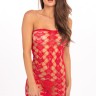 Сукня у велику сітку QUEEN OF HEARTS TUBE DRESS RED, OS