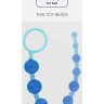 Анальний ланцюжок Toy Joy з кульками різного діаметру, блакитний, 25 см х 2 см