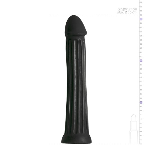 Великий фалоімітатор All Black XXL Dildo чорний, 31.5 см