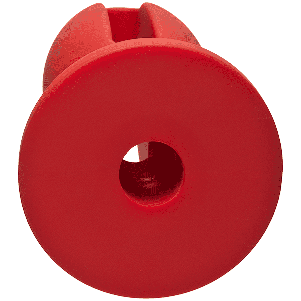 Doc Johnson Kink Lube Luge Premium Silicone Plug 4" - силиконовая анальная пробка, 9х3,81 см (красный)