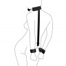Кляп з пластиковою кулею та наручниками Art of Sex - Handcuffed Gag чорний