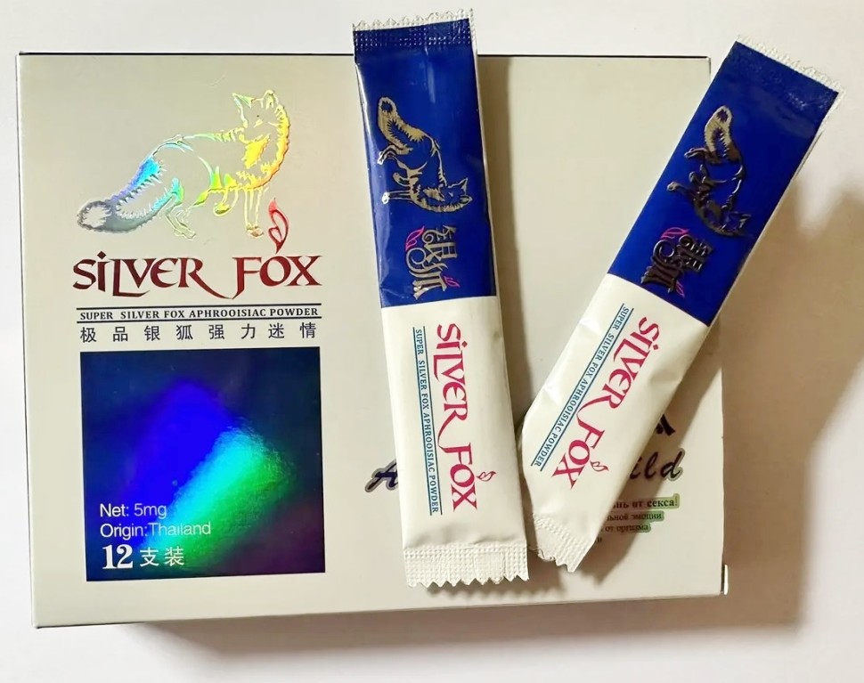 Збуджуючі краплі для жінок "Silver Fox" новий дизайн,1 шт