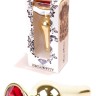 Анальний затор Boss Series - Jewellery Gold BUTT PLUG Red, BS6400064