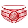 Мереживні трусики з відкритою інтимною зоною Jade Daring Intimates, червоні, S/M