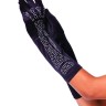 Рукавички зі стразами Skeleton Bone Elbow Length Gloves від Rhinestone Leg Avenue, чорні O\S