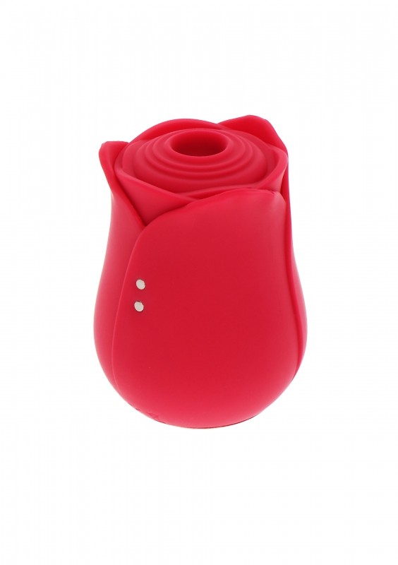 Вакуумний стимулятор клітора у вигляді троянди Toy Joy, силіконовий, червоний