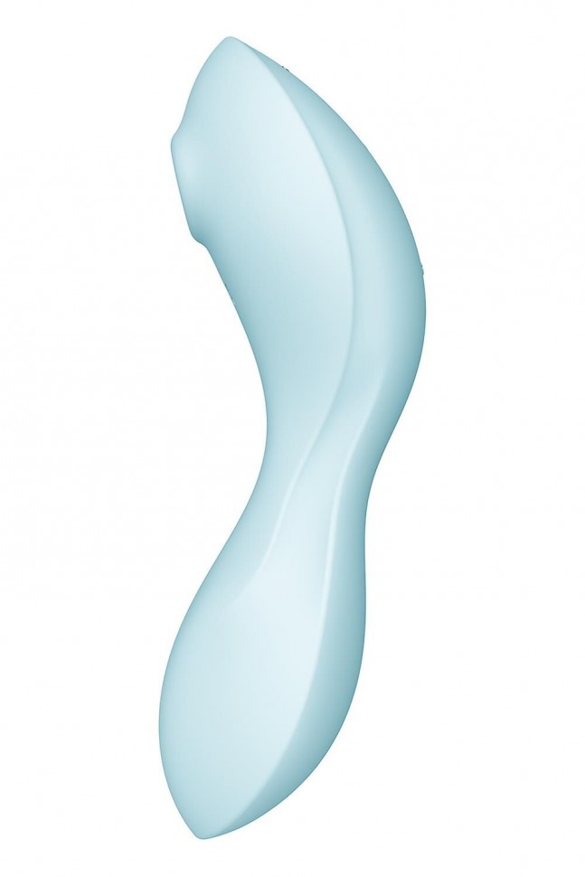 Вакуумний смарт-стимулятор із вібрацією Satisfyer Curvy Trinity 5 (Blue), керування зі смартфона