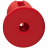 Doc Johnson Kink Lube Luge Premium Silicone Plug 5" - силиконовая анальная пробка, 11,43х4,8 см (красный)
