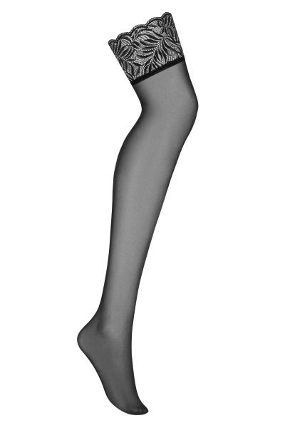 Чулки черные Obsessive Contica stockings S/M