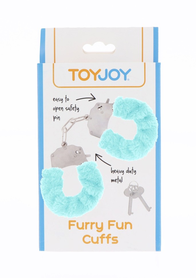 Наручники с голубим мехом Toy Joy