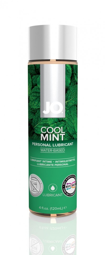 Змазка на водній основі System JO H2O — Cool Mint (120 мл) без цукру, рослинний гліцерин