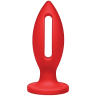 Doc Johnson Kink Lube Luge Premium Silicone Plug 6" - силиконовая анальная пробка, 14х5 см (красный)