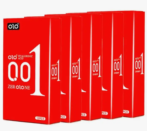 Презервативи OLO Zero One ультратонкі з гіалуроновим мастилом та збуджуючим ефектом (упаковка 10 шт)