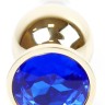 Анальний затор Boss Series - Jewellery Gold BUTT PLUG Dark Blue, BS6400068