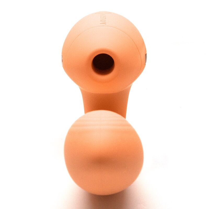 Вакуумний вібратор Kistoy Tina Mini Orange, вагінально-кліторальний