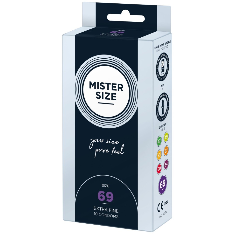 Презервативи Mister Size - pure feel - 69 (10 condoms), товщина 0,05 мм