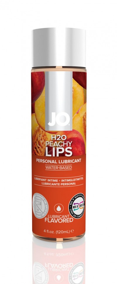 Смазка на водной основе System JO H2O - Peachy Lips (120 мл) без сахара, растительный глицерин