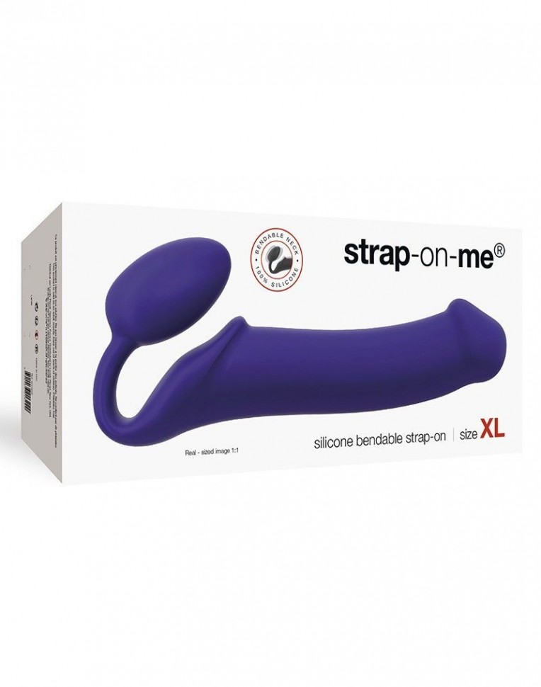 Безремневой страпон Strap-On-Me Violet XL, полностью регулируемый, диаметр 4,5см