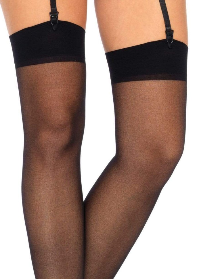 Панчохи сексуальні One Size Dex Sheer Stockings від Leg Avenue, чорні