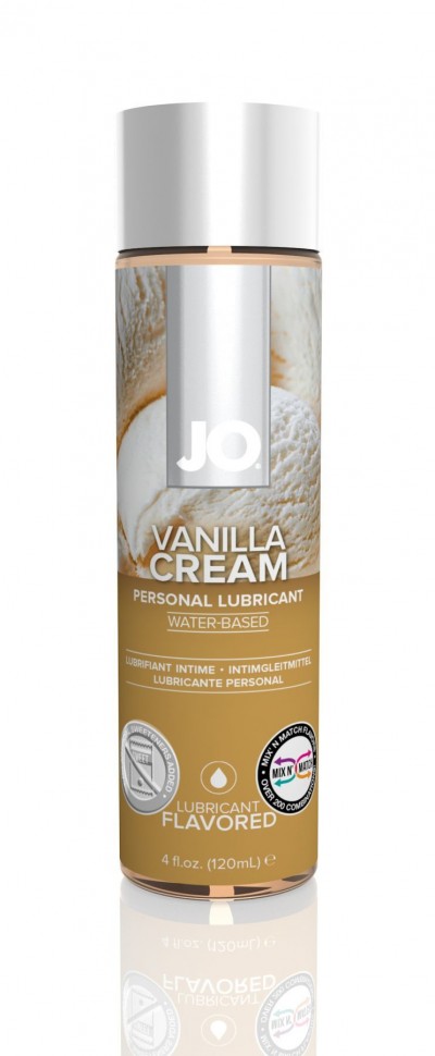 Смазка на водной основе System JO H2O - Vanilla Cream (120 мл) без сахара, растительный глицерин