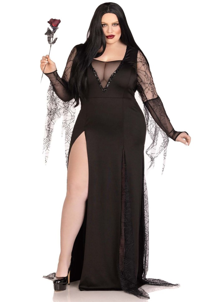 Еротичний костюм Мортіші Аддамс Leg Avenue Sexy Spooky Morticia 1X-2X