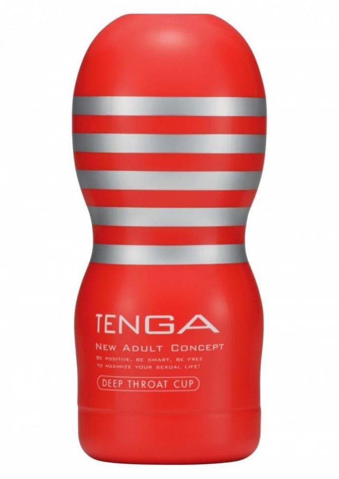 Tenga Deep Throat Cup - Мастурбатор с эффектом сосания, 15х4,5 см (белый)