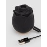 Кліторальний стимулятор у формі троянди Fifty Shades of Grey Rose Clitoral Suction чорного кольору