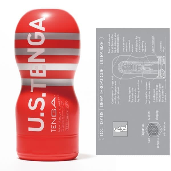 Tenga Deep Throat Cup - Мастурбатор-имитатор орального секса, 15х4,5 см (белый)