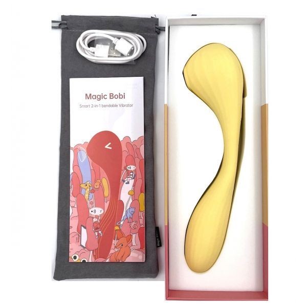 Вакуумний вагінально-кліторальний стимулятор Magic Motion Bobi Yellow, керування зі смартфона