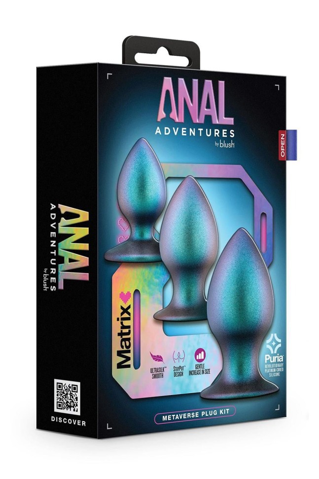 Набір анальних пробок різного розміру Anal Adventure Blush, силіконові