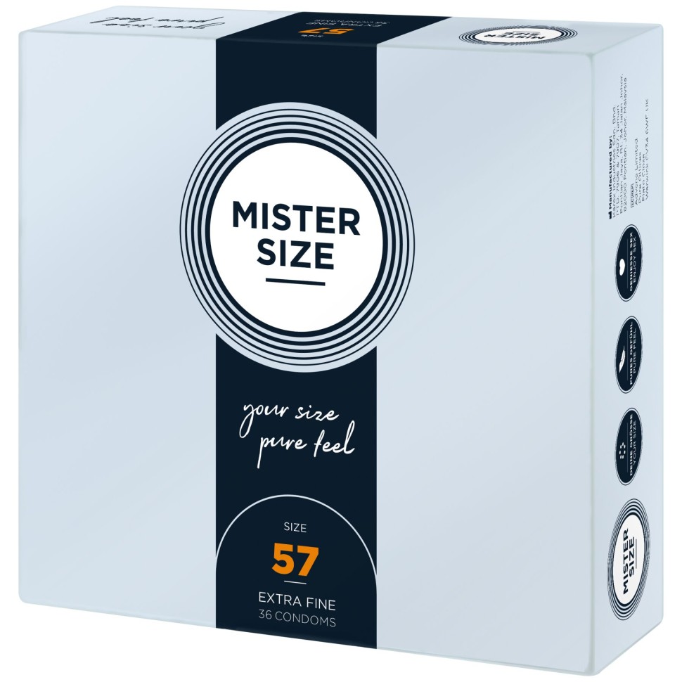 Презервативи Mister Size - pure feel - 57 (36 condoms), товщина 0,05 мм