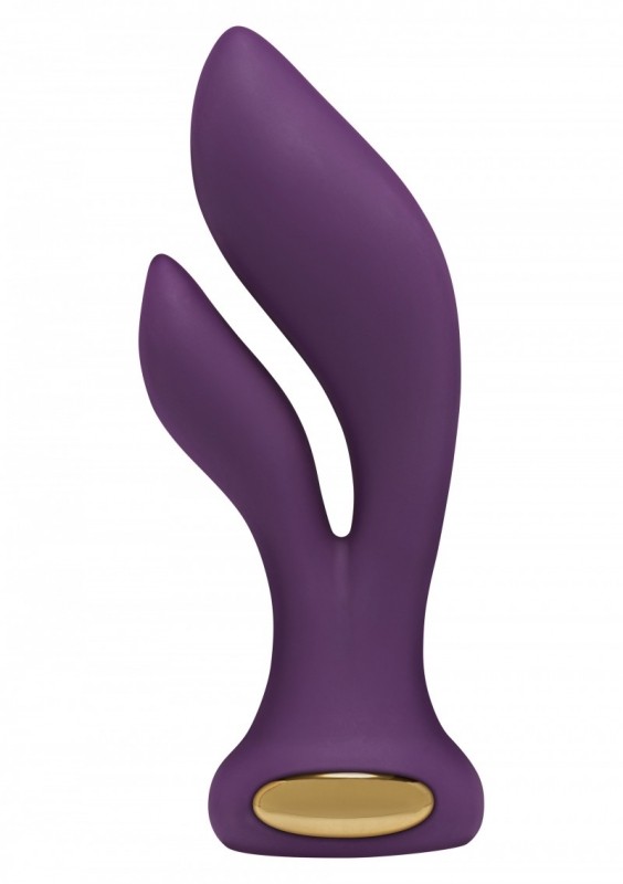 Вибратор для двойной стимуляции ToyJoy Aura Double Stimulator 14,5х6,5 см purple