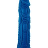 Насадка для страпону з рельєфом Realm, синя 19 см, Vac-U-Lock