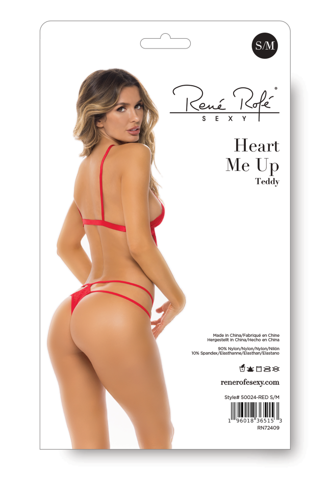 Боді HEART ME UP TEDDY RED, S/M